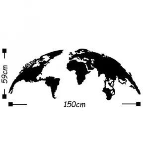 Dekoratívny kovový doplnok na stenu World Map Large