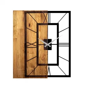 Dekoratívne drevené nástenné hodiny Wooden Clock 37