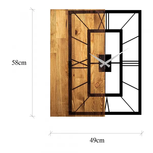 Dekoratívne drevené nástenné hodiny Wooden Clock 37
