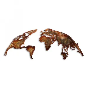 Dekoratívny kovový doplnok na stenu World Map Medium - 1