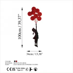 Dekoratívny kovový doplnok na stenu Banksy - 11-1