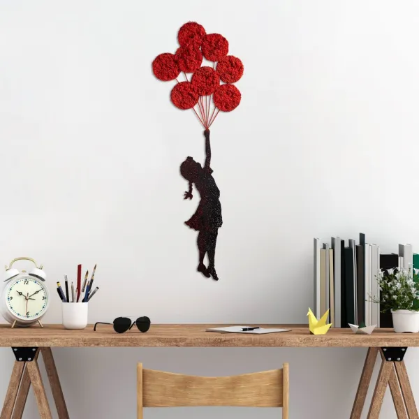 Dekoratívny kovový doplnok na stenu Banksy - 11-1