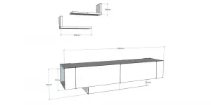 TV stolík Matera - Walnut, White