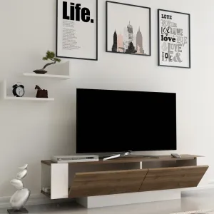 TV stolík Matera - Walnut, White