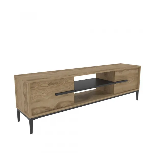 TV stolík Eslem - Oak, Black