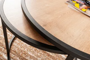 Sada odkladacích stolíkov (2 kusy) Tambur - Oak