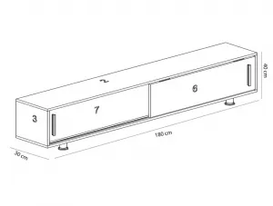 TV stolík Nehi - White, White
