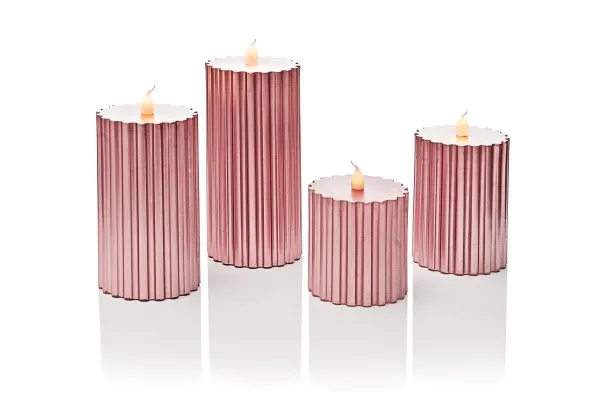 Weltbild LED Voskové svíčky Shiny Rose, sada 4 ks