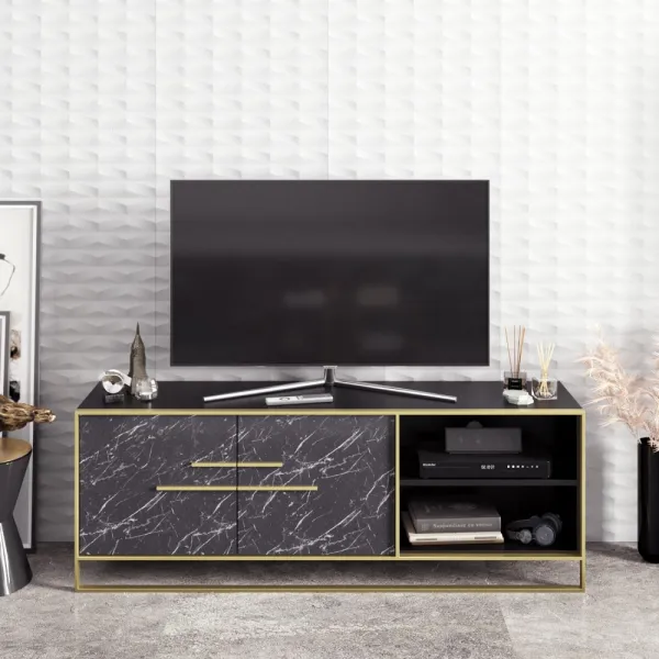 TV stolík Polka - Black