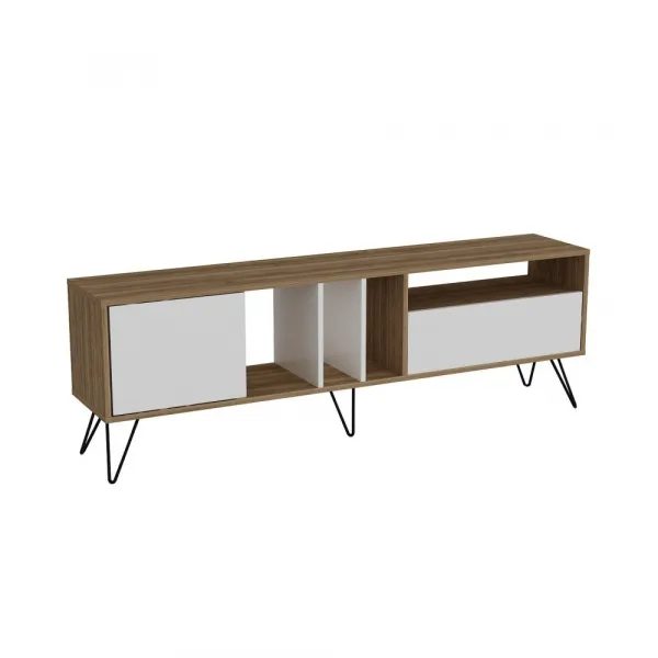TV stolík Mistico (180) - Walnut, White