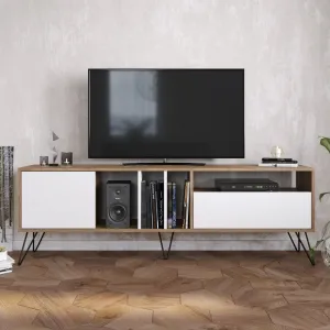 TV stolík Mistico (180) - Walnut, White