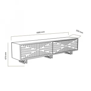 TV stolík Askal - Ud, White