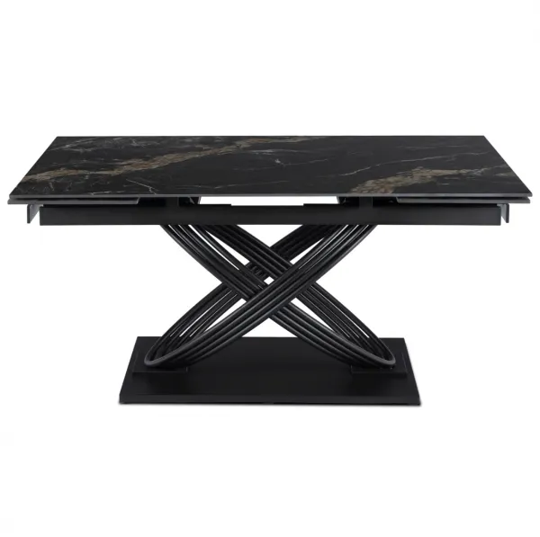 JAKS Rozkladací stôl Ibiza 160 - 240 cm čierny mramor