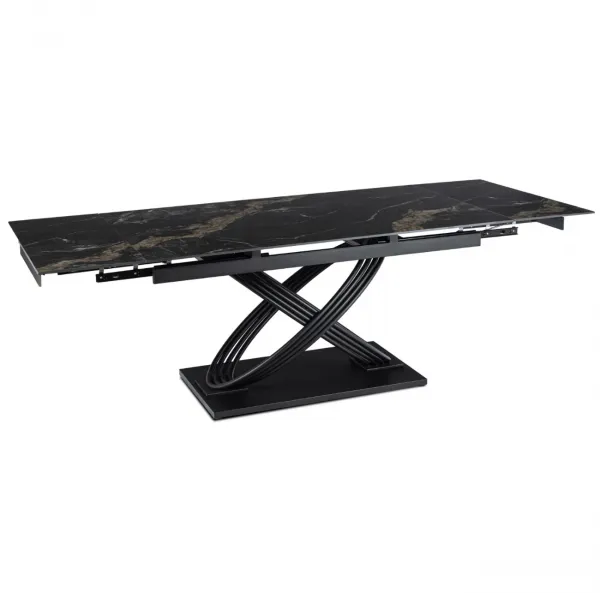 JAKS Rozkladací stôl Ibiza 160 - 240 cm čierny mramor