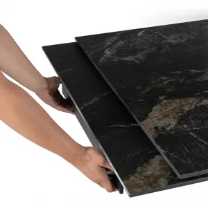 JAKS Rozkladací stôl Ibiza 160 - 240 cm čierny mramor
