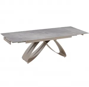 JAKS Rozkladací stôl Luigi 160 - 240 cm sivý mramor