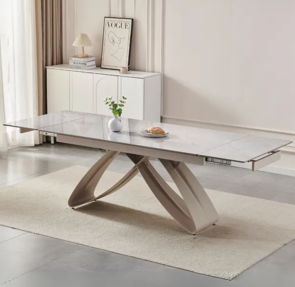 JAKS Rozkladací stôl Luigi 160 - 240 cm sivý mramor