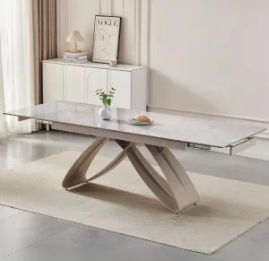 JAKS Rozkladací stôl Luigi 160 - 240 cm sivý mramor