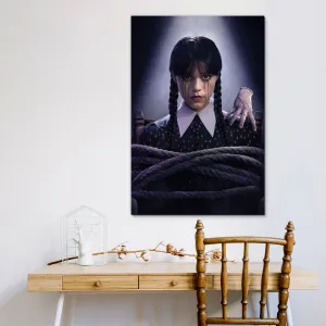 Drevený obraz - Wednesday Addams