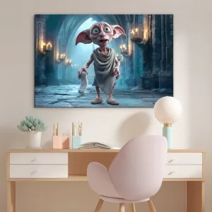 Drevený obraz z Harryho Pottera - Dobby