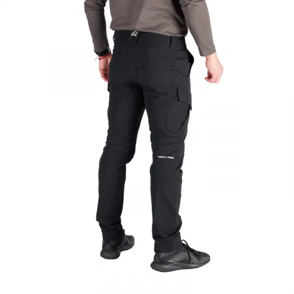 Pánske turistické zateplené nohavice NORTHFINDER KUBA-270blackblack
