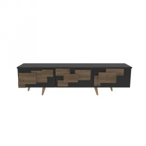 TV stolík 3 D - Anthracite, Walnut