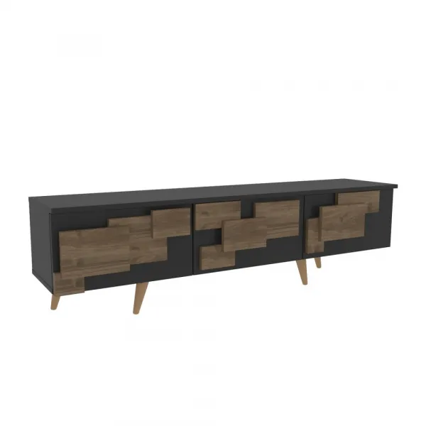 TV stolík 3 D - Anthracite, Walnut