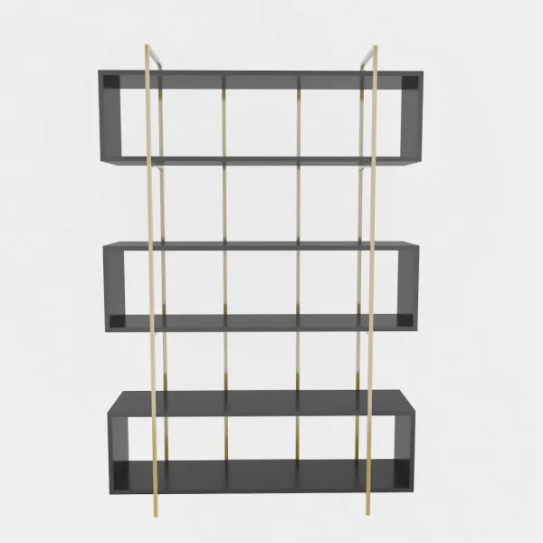 Knižnica Bruti - Anthracite, Gold