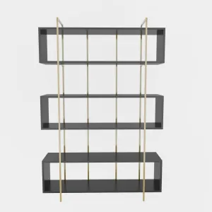 Knižnica Bruti - Anthracite, Gold