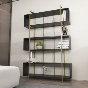 Knižnica Bruti - Anthracite, Gold
