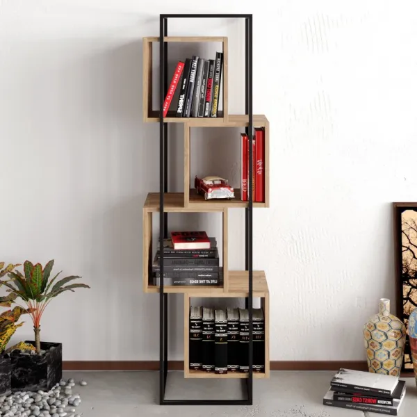 Knižnica Prada - Walnut, Black