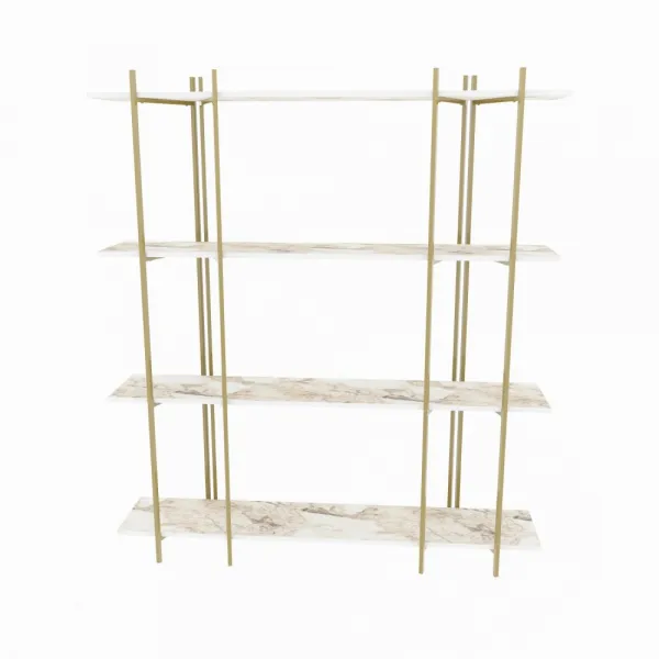 Knižnica Moss - White, Gold