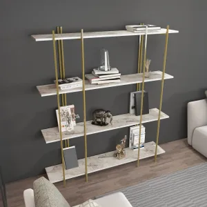 Knižnica Moss - White, Gold