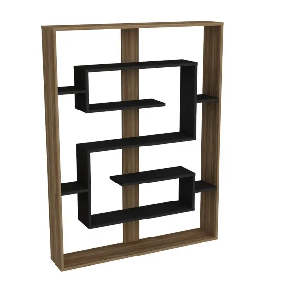 Knižnica Esteban - Walnut, Black