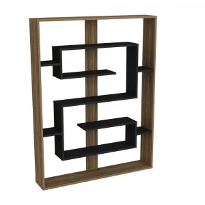 Knižnica Esteban - Walnut, Black