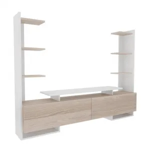 TV stolík Ava - White, Oak