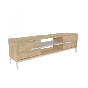 TV stolík Eslem - Oak, White