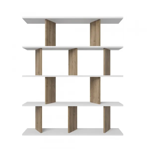 Knižnica Grace - White, Walnut