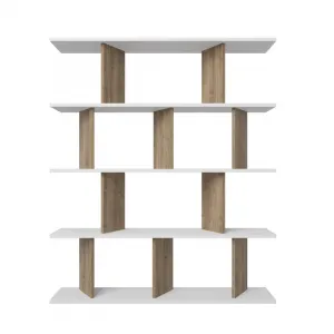 Knižnica Grace - White, Walnut