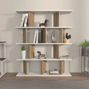 Knižnica Grace - White, Walnut