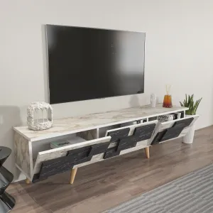 TV stolík 3 D - White, Marble