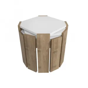 Konferenčný stolík Lori - White, Walnut