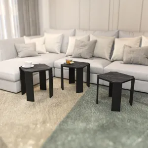Konferenčný stolík Lori - Black, Marble