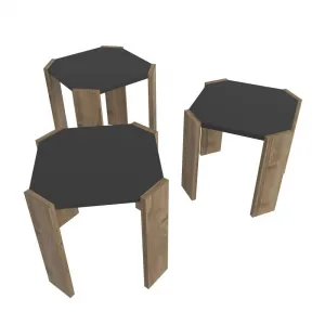 Konferenčný stolík Lori - Anthracite, Walnut