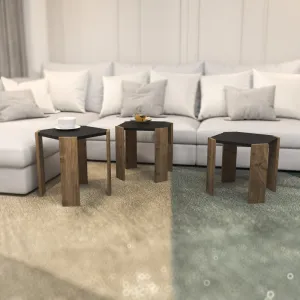 Konferenčný stolík Lori - Anthracite, Walnut