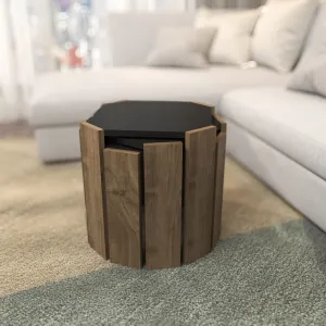 Konferenčný stolík Lori - Anthracite, Walnut