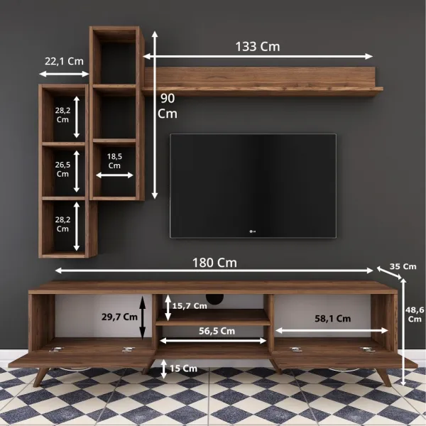 TV skrinka / Obývacia stena M16 - 262