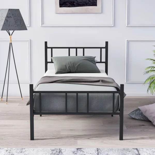 Rám jednolôžkovej postele Akın - Black 90x200