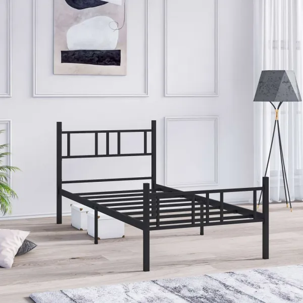 Rám jednolôžkovej postele Akın - Black 90x200