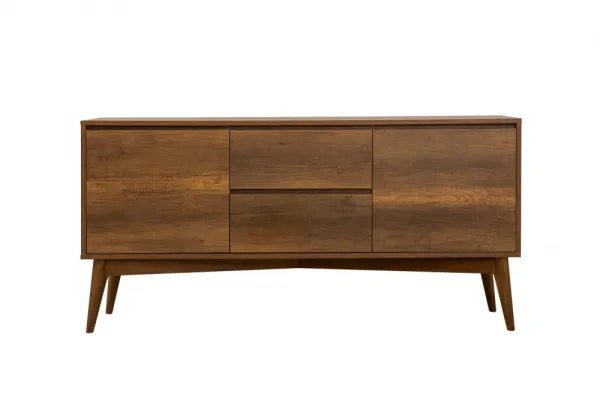 Set s rozkladacím stolom, stoličkami a konzolou (5 kusov) Vina 02 0701 - Walnut, Grey